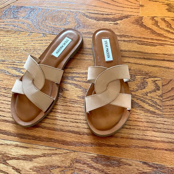 Steve Madden Shoes - STEVE MADDEN WOMENS TAN SANDALS NWOT